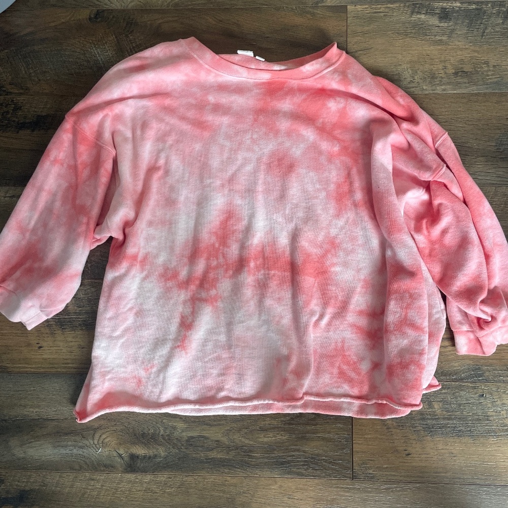 Gap Oversized pink tie dye sweatshirt